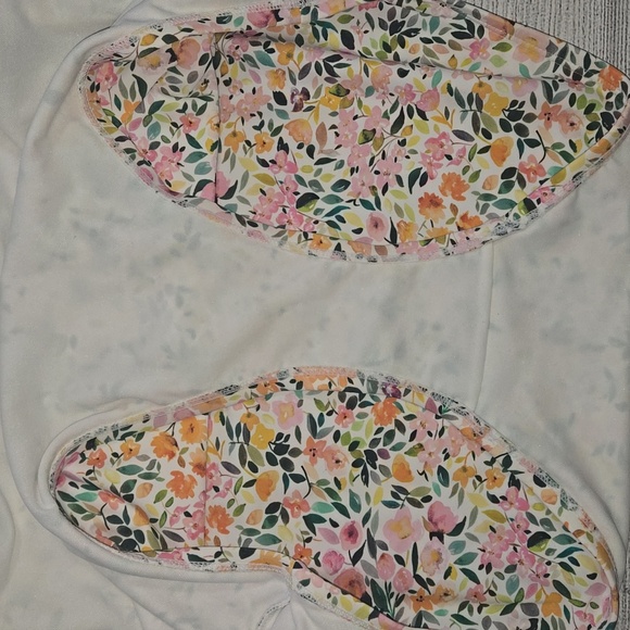 Kona Sol Women's Ditzy Ruffle One Piece Bathing Suit White Floral Print Size L - Picture 9 of 11